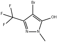 4-bromo-5-hydroxy-1-methyl-3-trifluoromethylpyrazole 结构式