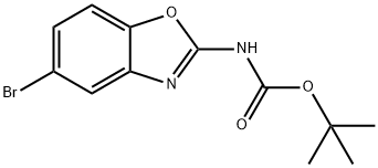 5-溴苯并[D]恶唑-2-基氨基甲酸叔丁酯 结构式