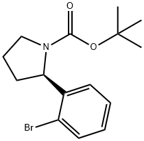 (R)-tert-butyl 2-(2-bromophenyl)pyrrolidine-1-carboxylate 结构式