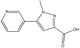 1-methyl-5-(pyridin-3-yl)-1H-pyrazole-3-carboxylic acid 结构式