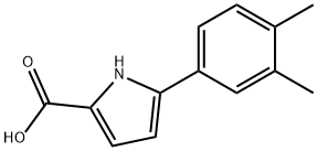 5-(3,4-dimethylphenyl)-1H-pyrrole-2-carboxylic acid 结构式
