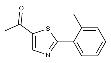 1-[2-(2-甲基苯基)-1,3-噻唑-5-基]乙烷-1-酮 结构式
