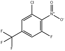 Benzene, 1-chloro-3-fluoro-2-nitro-5-(trifluoromethyl)- 结构式