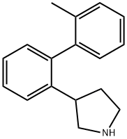 3-[2-(2-methylphenyl)phenyl]pyrrolidine 结构式