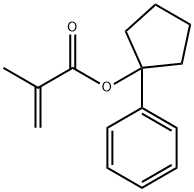 2-甲基-1-苯基环戊酯-2-丙烯酸 结构式