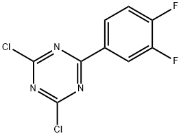 2,4-dichloro-6-(3,4-difluorophenyl)-1,3,5-triazine 结构式