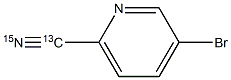 3-Bromo-6-(cyano-13C,15N)pyridine 结构式
