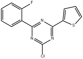 2-Chloro-4-(2-fluorophenyl)-6-(2-thienyl)-1,3,5-triazine 结构式
