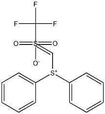 (E)-二苯基(3,3,3-三氟丙-1-烯-1-基)锍三氟甲磺酸盐 结构式