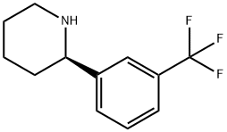 (2R)-2-[3-(trifluoromethyl)phenyl]piperidine 结构式