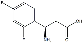 (R)-3-氨基-3-(2,4-氟苯基)-丙酸 结构式