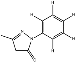 2,4-Dihydro-5-methyl-2-(phenyl-2,3,4,5,6-d5)-3H-pyrazol-3-one 结构式