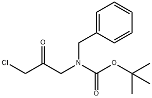 TERT-BUTYL N-BENZYL-N-(3-CHLORO-2-OXOPROPYL)CARBAMATE 结构式