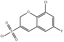 8-chloro-6-fluoro-2H-chromene-3-sulfonyl chloride 结构式