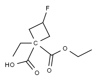 1,1-diethyl 3-fluorocyclobutane-1,1-dicarboxylate 结构式