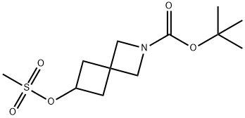 6-((甲基磺酰基)氧基)-2-氮杂螺[3.3]庚烷-2-羧酸叔丁酯 结构式