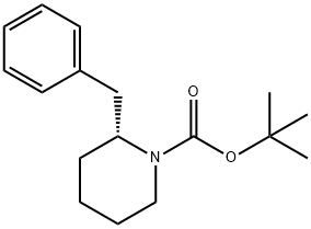 (R)-2-苄基哌啶-1-羧酸叔丁酯 结构式