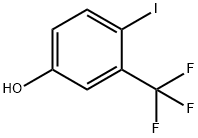 4-碘-3-(三氟甲基)苯酚 结构式