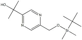 2-(5-((TERT-BUTYLDIMETHYLSILYLOXY)METHYL)PYRAZIN-2-YL)PROPAN-2-OL 结构式