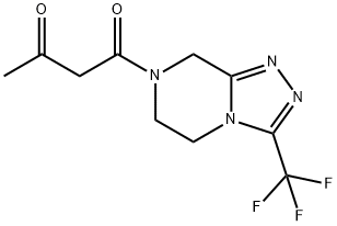 1-[3-(三氟甲基)-5,6-二氢-[1,2,4]三唑并[4,3-A]吡嗪-7(8H)-基]-1,3-丁二酮 结构式