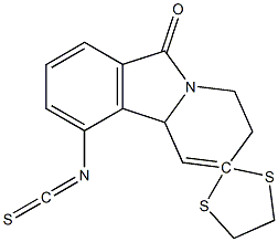 10'-Isothiocyanato-3',4'-dihydro-1H-spiro[[1,3]dithiolane-2,2'-pyrido[2,1-a]isoindol]-6'(10b'H)-one 结构式