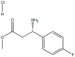 (S)-3-氨基-3-(4-氟苯基)丙酸甲酯盐酸盐 结构式