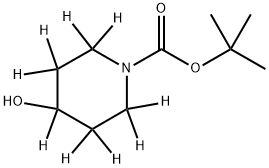 tert-butyl 4-hydroxypiperidine-1-carboxylate-2,2,3,3,4,5,5,6,6-d9 结构式
