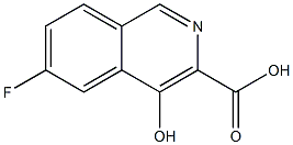 6-fluoro-4-hydroxyisoquinoline-3-carboxylic acid 结构式