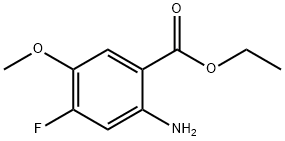 乙基 2-氨基-4-氟-5-甲氧基苯酸盐 结构式