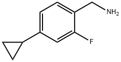 (4-环丙基-2-氟苯基)甲胺 结构式