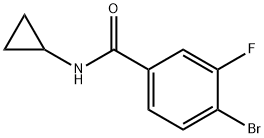 4-溴-N-环丙基-3-氟苯甲酰胺 结构式