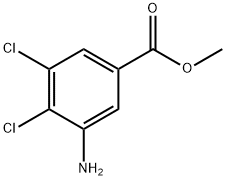 3-氨基-4,5-二氯苯甲酸甲酯 结构式