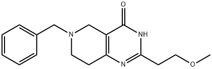 6-benzyl-2-(2-methoxyethyl)-5,6,7,8-tetrahydropyrido[4,3-d]pyrimidin-4(3H)-one 结构式