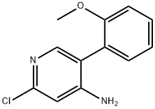 2-氯-4-氨基-5-(2-甲氧基苯基)吡啶 结构式
