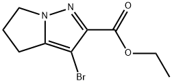 ethyl 3-bromo-4H,5H,6H-pyrrolo[1,2-b]pyrazole-2-carboxylate 结构式