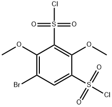 5-溴-2,4-二甲氧基苯-1,3-二磺酰氯 结构式