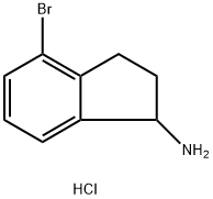 4-溴-2,3-二氢-1H-茚-1-胺盐酸盐 结构式