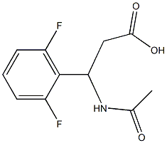 3-(2,6-difluorophenyl)-3-acetamidopropanoic acid 结构式