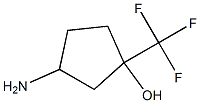 3-amino-1-(trifluoromethyl)cyclopentan-1-ol 结构式