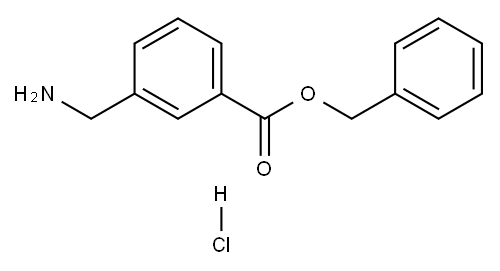 benzyl 3-(aminomethyl)benzoate hydrochloride 结构式