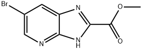6-溴-1H-咪唑并[4,5-B]吡啶-2-甲酸甲酯 结构式