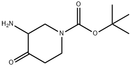 3-氨基-4-氧代哌啶-1-羧酸叔丁酯 结构式