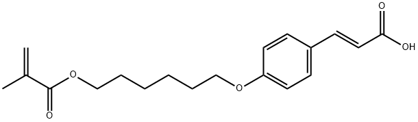 4-((6-(甲基丙烯酰氧基)己基)氧基)肉桂酸 结构式