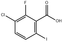 3-氯-2-氟-6-碘苯甲酸 结构式