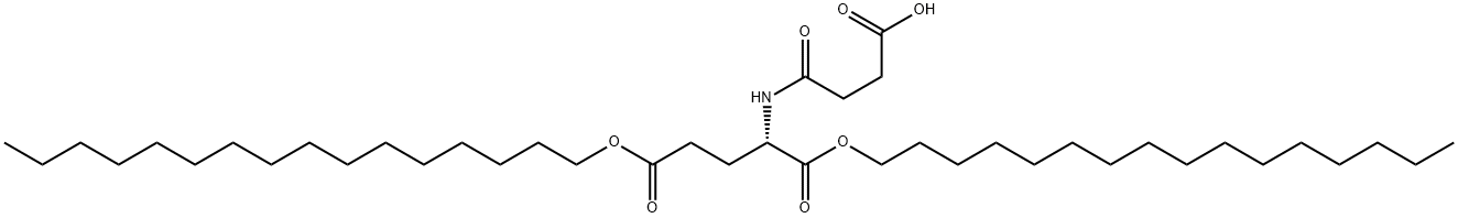 (S)-4-((1,5-双(十六烷氧基)-1,5-二氧代戊烷-2-基)氨基)-4-氧代丁酸 结构式