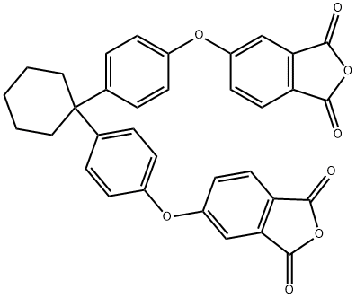 5,5'-[[环己烷-1,1-二基双(4,1-亚苯基)]双(氧基)]双(异苯并呋喃-1,3-二酮) 结构式