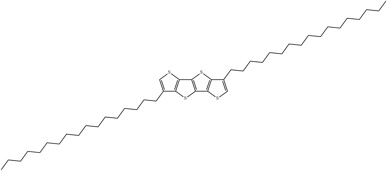 3,7-双十七烷基噻吩并[3,2-B]噻吩并[2',3':4,5]噻吩并[2,3-D]噻吩 结构式