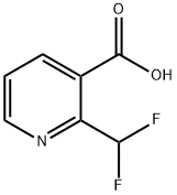 2-(二氟甲基)吡啶-3-羧酸 结构式