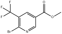 5-三氟甲基-6-溴烟酸甲酯 结构式