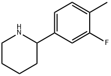 2-(3-FLUORO-4-METHYLPHENYL)PIPERIDINE 结构式